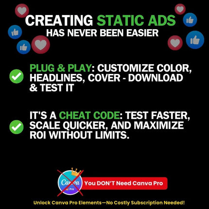 500+ Pre-Tested Best-Performing Static Ads w/ Canva Templates